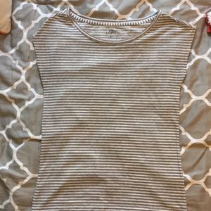 LOFT Parisian Burnout Cap Sleeve Tee